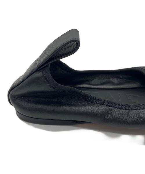 LOEWE（ロエベ）LOEWE (ロエベ) レザーバレエシューズ ブラック サイズ:37の古着・服飾アイテム