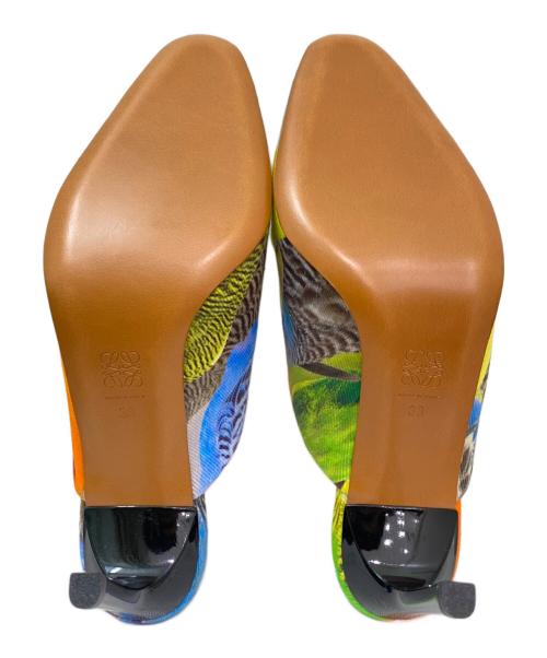 LOEWE（ロエベ）LOEWE (ロエベ) ヒールパンプス/ファブリックミュール インコ マルチカラー サイズ:38の古着・服飾アイテム