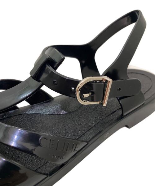 CELINE（セリーヌ）CELINE (セリーヌ) ラバーグルカサンダル ブラック サイズ:40の古着・服飾アイテム