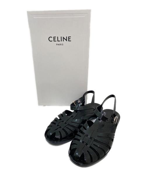CELINE（セリーヌ）CELINE (セリーヌ) ラバーグルカサンダル ブラック サイズ:40の古着・服飾アイテム