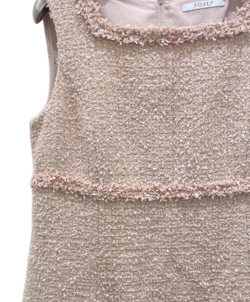 FOXEY（フォクシー）FOXEY (フォクシー) Dress Linette/ツイードワンピース ピンク サイズ:40の古着・服飾アイテム
