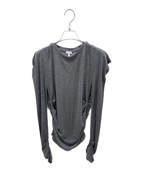 LOEWE（ロエベ）LOEWE (ロエベ) フロントロゴカットソー/長袖カットソー グレー サイズ:Mの古着・服飾アイテム