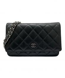 CHANEL（シャネル）の古着「マトラッセ チェーンウォレット」｜ブラック