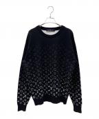 LOUIS VUITTONルイ ヴィトン）の古着「モノグラムデグラデクルーネックニット」｜ブラック