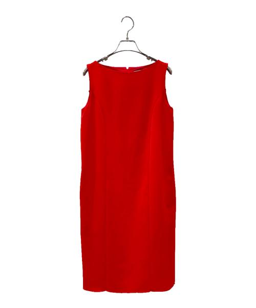 FOXEY NEWYORK（フォクシーニューヨーク）FOXEY NEWYORK (フォクシーニューヨーク) ノースリーブワンピース　41710-NS00F618L レッド サイズ:38の古着・服飾アイテム