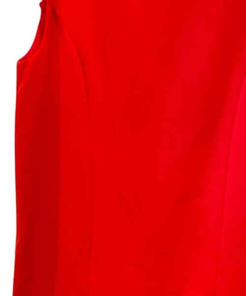 FOXEY NEWYORK（フォクシーニューヨーク）FOXEY NEWYORK (フォクシーニューヨーク) ノースリーブワンピース　41710-NS00F618L レッド サイズ:38の古着・服飾アイテム