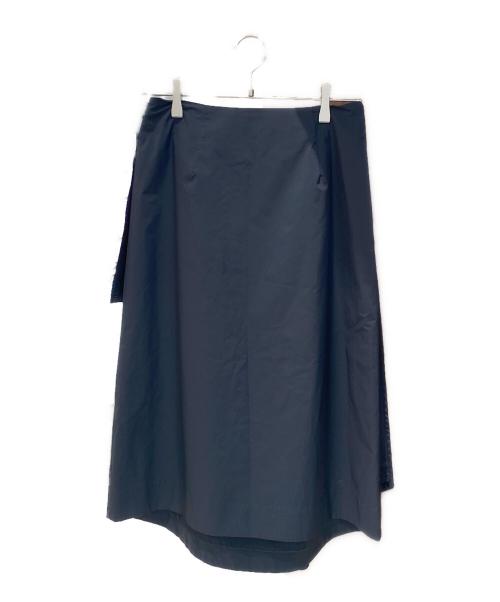 Mfil TRUNK（エムフィル トランク）Mfil TRUNK (エムフィル トランク) バックデザインスカート ブラック サイズ:38の古着・服飾アイテム