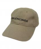 BALENCIAGAバレンシアガ）の古着「ロゴ刺繍 ベースボールキャップ」｜ベージュ