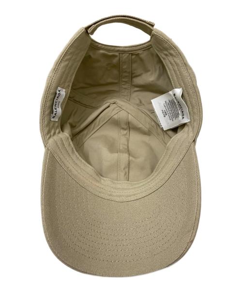 BALENCIAGA（バレンシアガ）BALENCIAGA (バレンシアガ) ロゴ刺繍 ベースボールキャップ ベージュ サイズ:58の古着・服飾アイテム