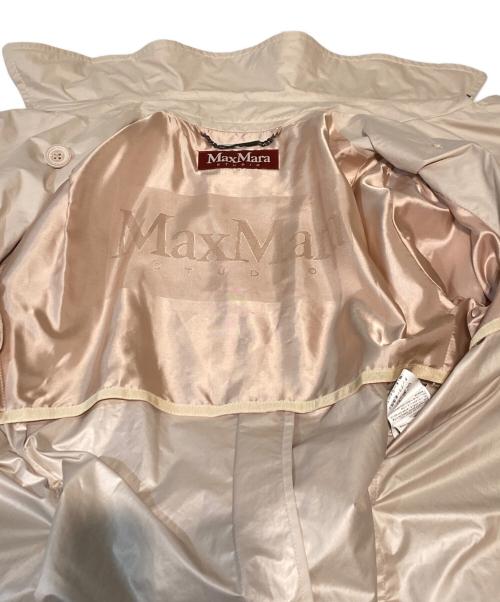 Max Mara Studio（マックスマーラ ストゥディオ）Max Mara Studio (マックスマーラ ストゥディオ) ベルテッドナイロンコート/トレンチコート ライトピンク サイズ:42の古着・服飾アイテム