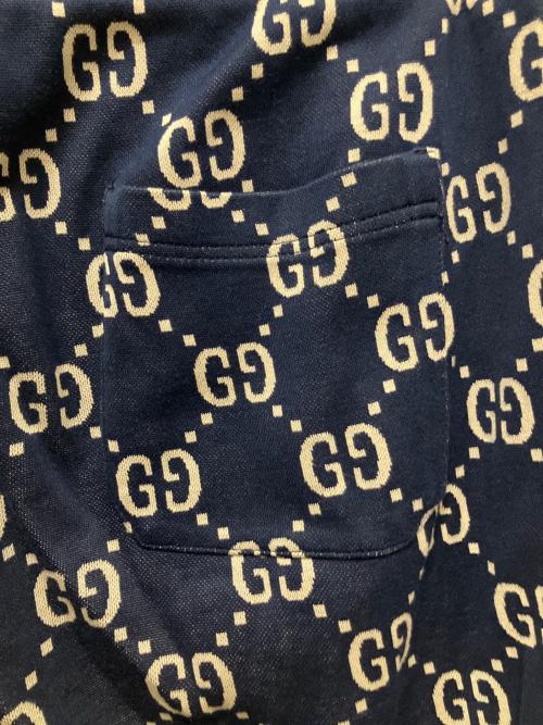 GUCCI（グッチ）GUCCI (グッチ) GG Track Pants/GGジャガードジョギングトラックロングパンツ ネイビー サイズ:Mの古着・服飾アイテム