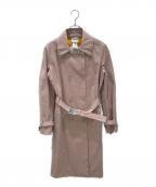 CELINEセリーヌ）の古着「ベルテッドトレンチコート」｜ピンクベージュ