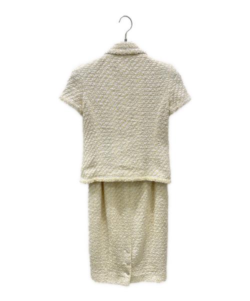 CHANEL（シャネル）CHANEL (シャネル) 96C ツイードセットアップ イエロー サイズ:36の古着・服飾アイテム