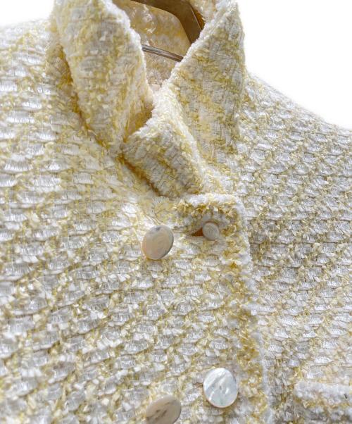 CHANEL（シャネル）CHANEL (シャネル) 96C ツイードセットアップ イエロー サイズ:36の古着・服飾アイテム