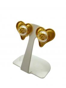 CHANEL（シャネル）の古着「ハートココマークイヤリング」｜ゴールド