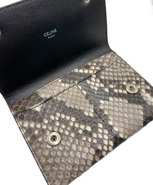 CELINE（セリーヌ）CELINE (セリーヌ) バイカー チェーン ウォレット パイソンの古着・服飾アイテム