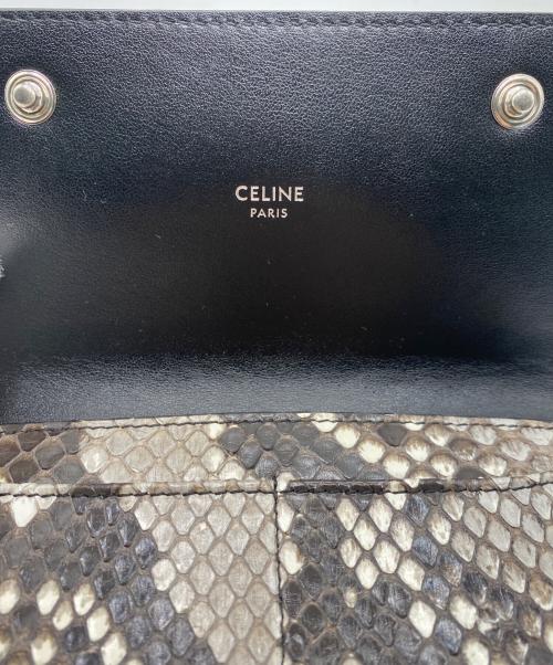 CELINE（セリーヌ）CELINE (セリーヌ) バイカー チェーン ウォレット パイソンの古着・服飾アイテム