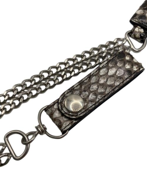 CELINE（セリーヌ）CELINE (セリーヌ) バイカー チェーン ウォレット パイソンの古着・服飾アイテム