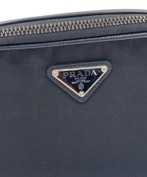 PRADA（プラダ）PRADA (プラダ) ブリック Re-Nylon xサフィアーノレザー バッグ　2VH070 ブラックの古着・服飾アイテム
