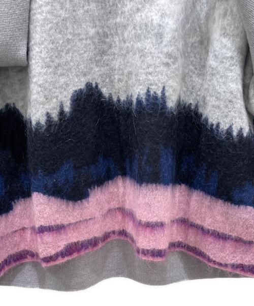 SPORT MAX CODE（スポーツマックスコード）SPORT MAX CODE (スポーツマックスコード) 切替ニット グレー×ピンク サイズ:Ｍの古着・服飾アイテム