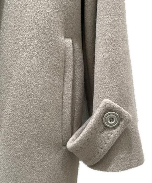 Max Mara Studio（マックスマーラ ストゥディオ）Max Mara Studio (マックスマーラ ストゥディオ) アンゴラシルク混ファー付きフーデットコート ベージュ サイズ:40の古着・服飾アイテム