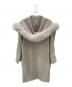 Max Mara Studio (マックスマーラ ストゥディオ) アンゴラシルク混ファー付きフーデットコート ベージュ サイズ:40：45000円