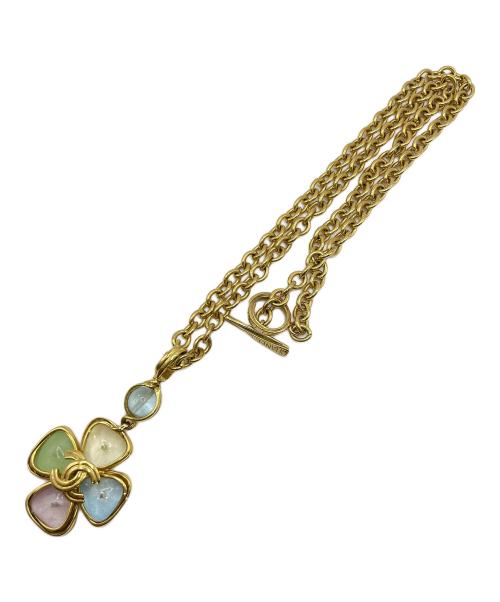 CHANEL（シャネル）CHANEL (シャネル) ココマークグリポアネックレス ゴールド×マルチカラー サイズ:-の古着・服飾アイテム