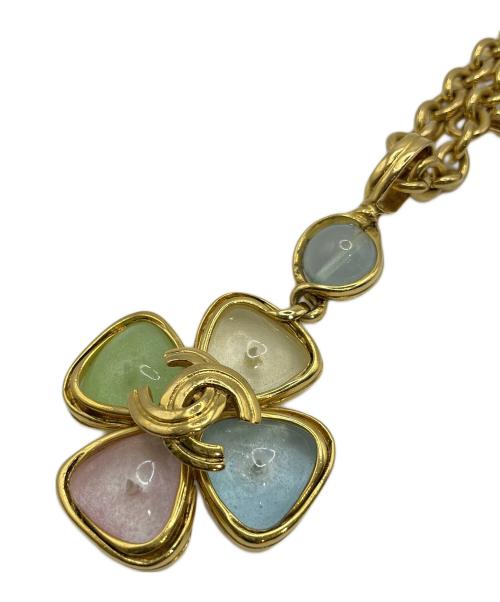 CHANEL（シャネル）CHANEL (シャネル) ココマークグリポアネックレス ゴールド×マルチカラー サイズ:-の古着・服飾アイテム