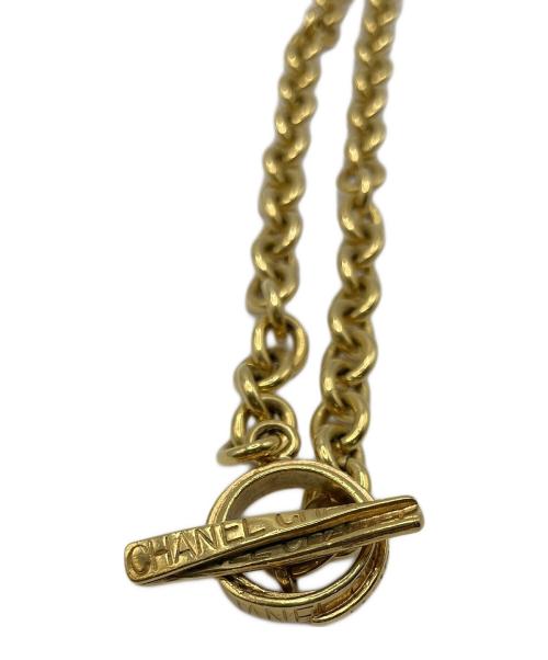 CHANEL（シャネル）CHANEL (シャネル) ココマークグリポアネックレス ゴールド×マルチカラー サイズ:-の古着・服飾アイテム
