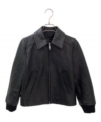中古・古着通販】PRADA (プラダ) レザージャケット ブラック サイズ:36