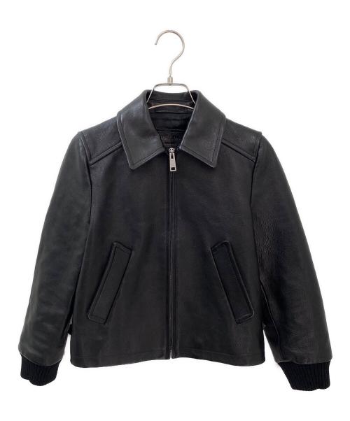 PRADA（プラダ）PRADA (プラダ) レザージャケット ブラック サイズ:36の古着・服飾アイテム