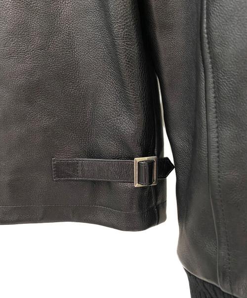 PRADA（プラダ）PRADA (プラダ) レザージャケット ブラック サイズ:36の古着・服飾アイテム