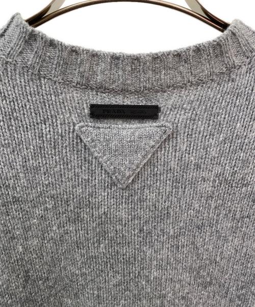 PRADA（プラダ）PRADA (プラダ) ハイヒールモチーフニット グレー サイズ:36の古着・服飾アイテム