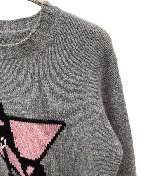 PRADA（プラダ）PRADA (プラダ) ハイヒールモチーフニット グレー サイズ:36の古着・服飾アイテム