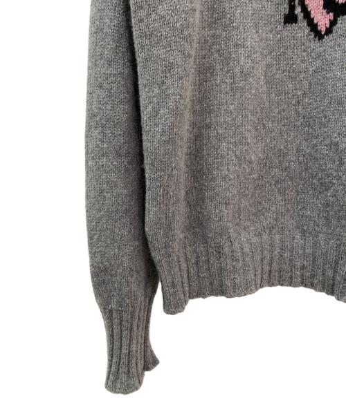 PRADA（プラダ）PRADA (プラダ) ハイヒールモチーフニット グレー サイズ:36の古着・服飾アイテム