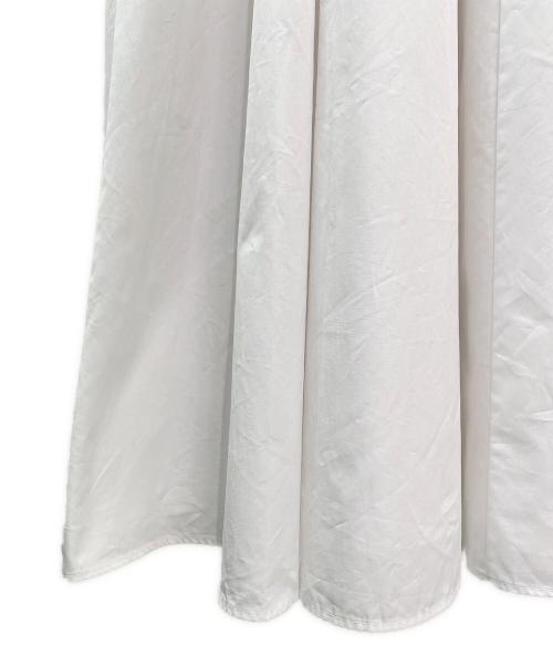 MIU MU（ミュウミュウ）MIU MU (ミュウミュウ) ポプリンとレースのミディドレス ホワイト サイズ:36の古着・服飾アイテム