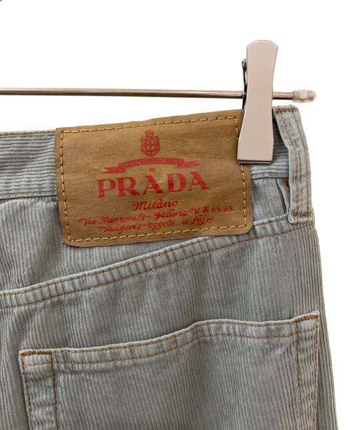 PRADA（プラダ）PRADA (プラダ) コーデュロイパンツ スカイブルー サイズ:24の古着・服飾アイテム
