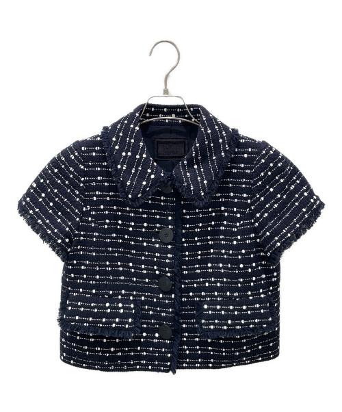 FOXEY BOUTIQUE（フォクシー ブティック）FOXEY BOUTIQUE (フォクシー ブティック) ツイードジャケット ブラック サイズ:38の古着・服飾アイテム