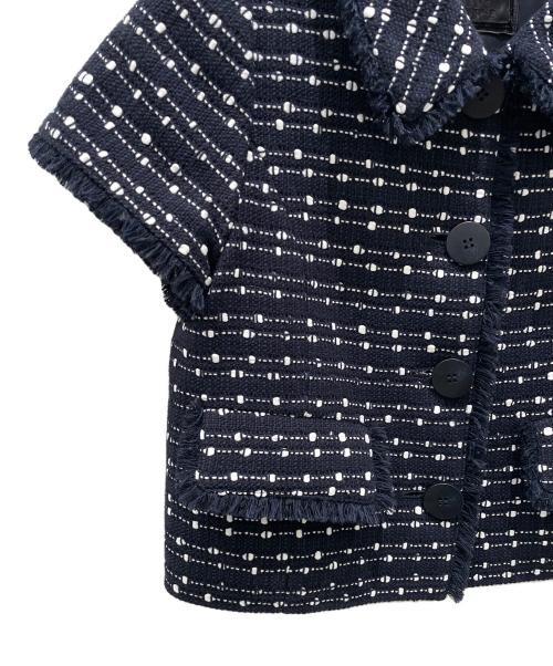 FOXEY BOUTIQUE（フォクシー ブティック）FOXEY BOUTIQUE (フォクシー ブティック) ツイードジャケット ブラック サイズ:38の古着・服飾アイテム