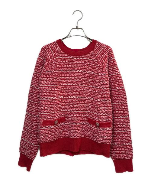 CHANEL（シャネル）CHANEL (シャネル) カシミヤセットアップ レッド サイズ:34の古着・服飾アイテム