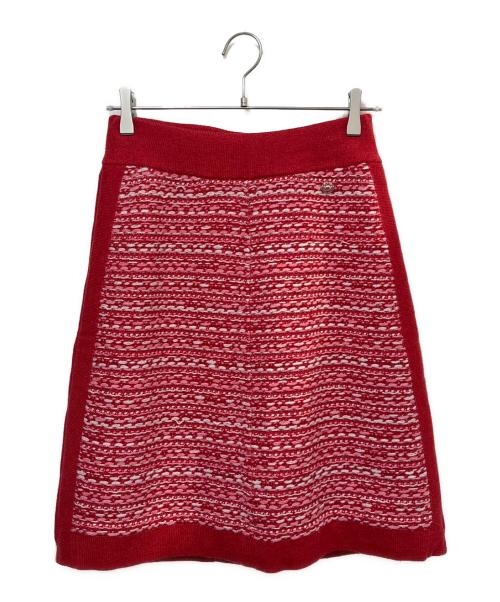 CHANEL（シャネル）CHANEL (シャネル) カシミヤセットアップ レッド サイズ:34の古着・服飾アイテム