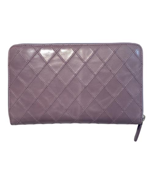 CHANEL（シャネル）CHANEL (シャネル) マトラッセロングウォレット パープルの古着・服飾アイテム