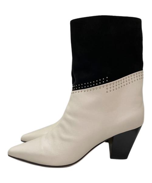JIMMY CHOO（ジミーチュウ）JIMMY CHOO (ジミーチュウ) ショートブーツ ホワイト サイズ:38の古着・服飾アイテム