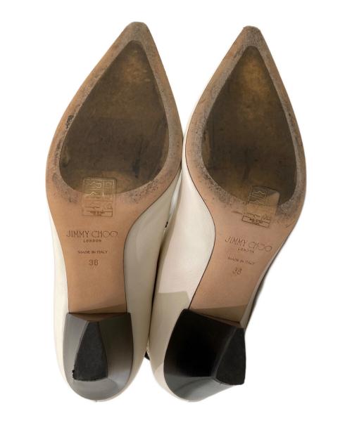JIMMY CHOO（ジミーチュウ）JIMMY CHOO (ジミーチュウ) ショートブーツ ホワイト サイズ:38の古着・服飾アイテム