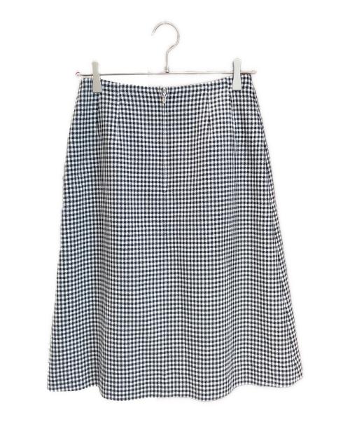 FOXEY（フォクシー）FOXEY (フォクシー) パールボタンスカート ホワイト×ブラック サイズ:40の古着・服飾アイテム