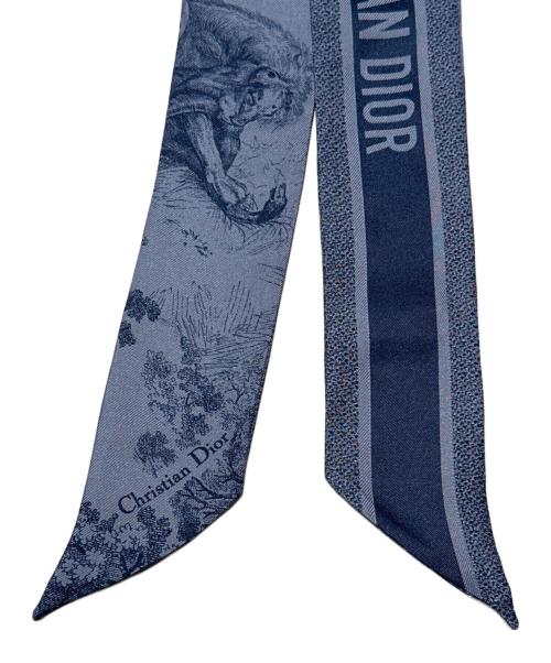 Christian Dior（クリスチャン ディオール）Christian Dior (クリスチャン ディオール) ミッツァ トワル ドゥ ジュイ ソヴァージュ スカーフ ブルーの古着・服飾アイテム