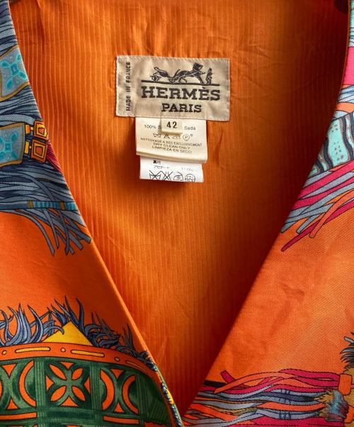 HERMES（エルメス）HERMES (エルメス) シルクベスト オレンジ サイズ:42の古着・服飾アイテム