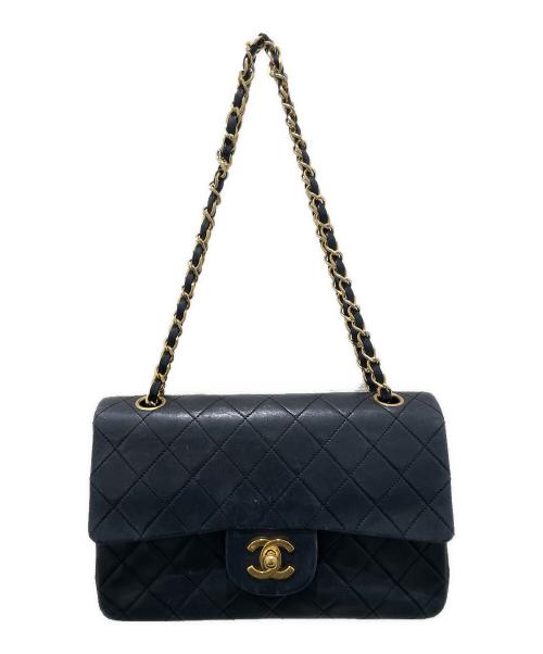 CHANEL（シャネル）CHANEL (シャネル) マトラッセ23/ダブルフラップチェーンショルダーバッグ ブラック サイズ:23の古着・服飾アイテム