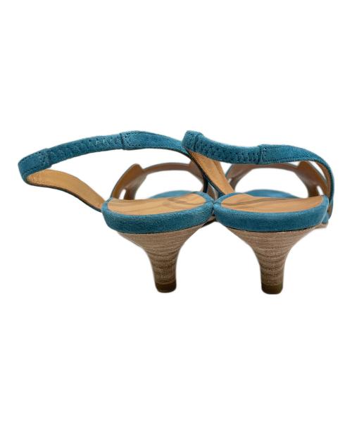 HERMES（エルメス）HERMES (エルメス) スウェードサンダル ブルー サイズ:37の古着・服飾アイテム