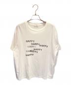 CELINEセリーヌ）の古着「happy happyプリント入り ルーズTシャツ」｜ホワイト